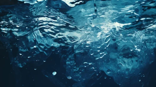 Serene Blue Water Surface Close-Up