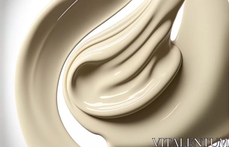 Captivating Cream Artwork in Maya Style | Photorealistic Detail AI Image
