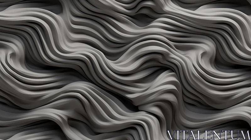 AI ART Serene 3D Wavy Surface Texture