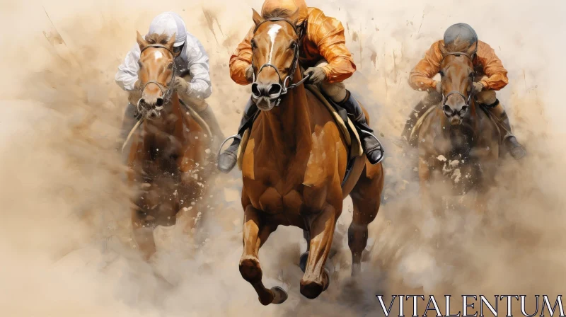 AI ART Thrilling Horse Racing Competition