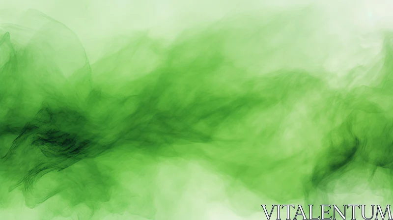 AI ART Green Gradient Abstract Background - Ethereal Design