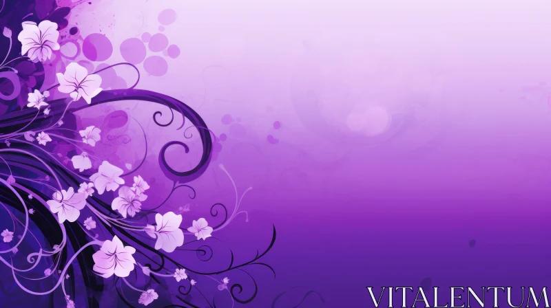 Purple Floral Background - Soft and Ethereal AI Image