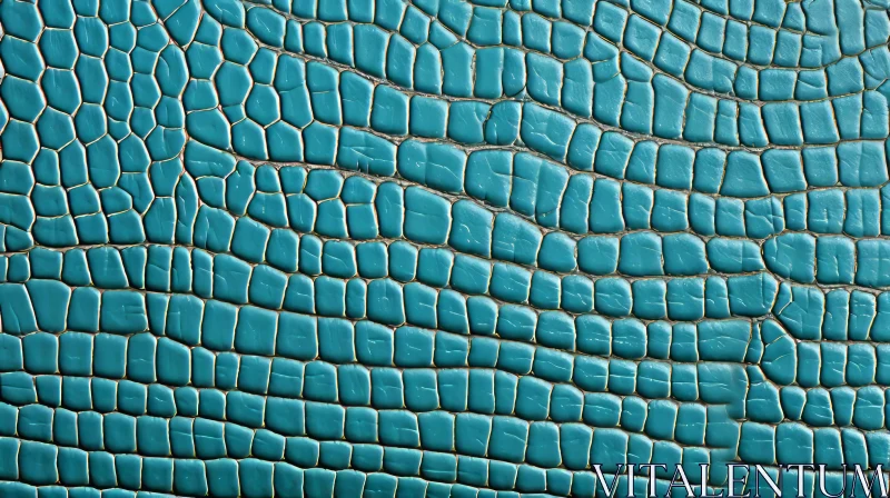 Blue Snakeskin Texture Close-Up AI Image