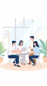Diverse Group Working Together | Office Collaboration Scene