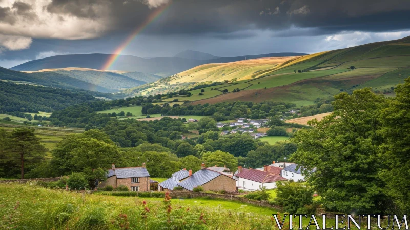 Enchanting Valley Landscape in Yorkshire Dales, England AI Image