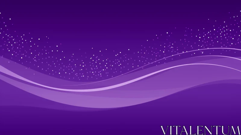 Purple Waves Background with Dreamy Feel AI Image