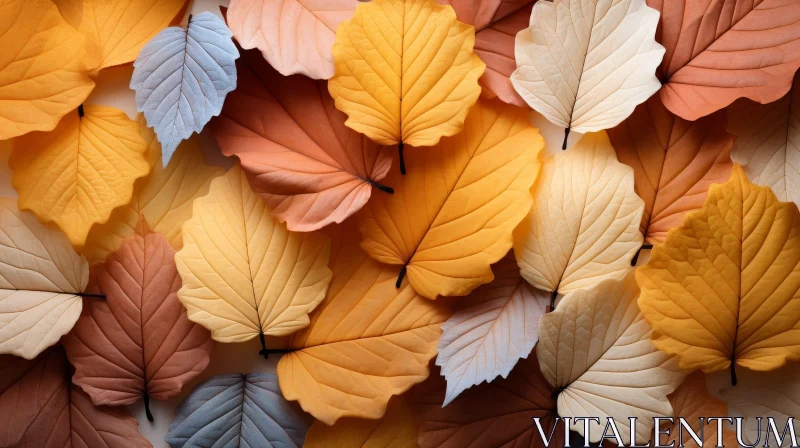 AI ART Autumn Leaves Close-Up - Warm and Colorful
