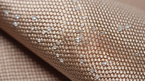 Brown Waterproof Fabric Texture with Honeycomb Structure