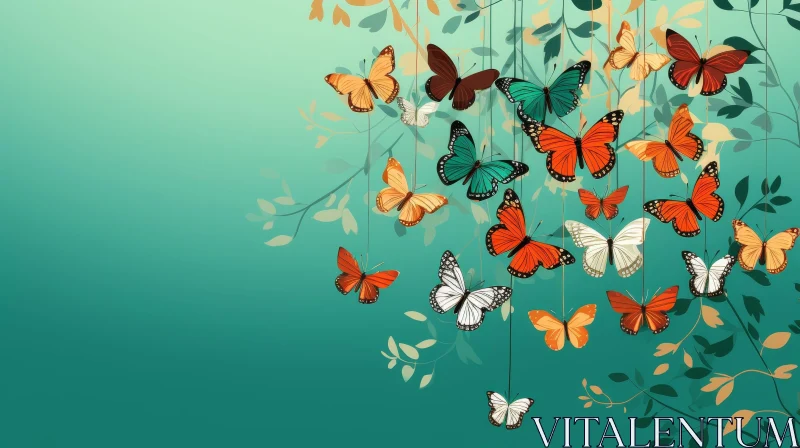 Colorful Butterfly Illustration - Nature Inspired Artwork AI Image
