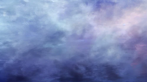 Serene Blue and Purple Abstract Painting