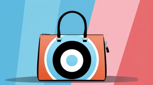 Stylish Orange Handbag Illustration