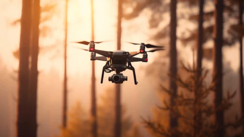 Aerial Drone Photography in Lush Forest Setting