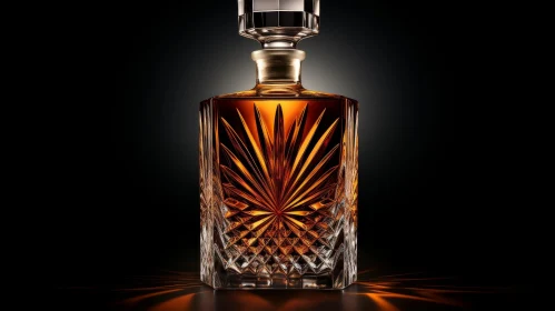 Crystal Whiskey Decanter Stock Photo