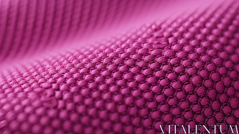 Magenta Knitted Fabric Close-up AI Image