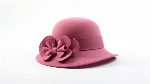 Pink Felt Cloche Hat with Flower - Fashion Statement