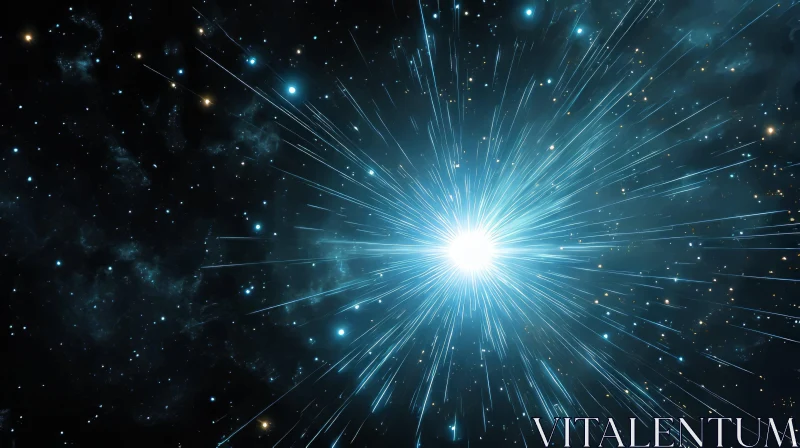 AI ART Supernova Explosion in Space