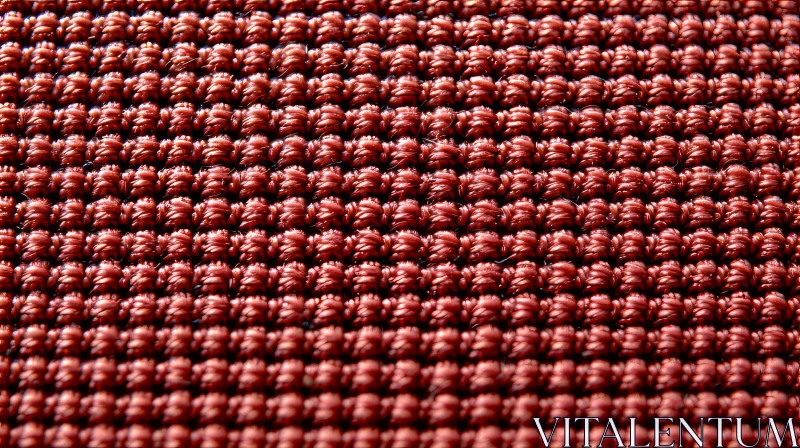 Brown Knitted Fabric Close-Up | Textured Yarn Detail AI Image