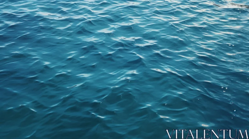 Deep Blue Sea Surface Close-Up AI Image