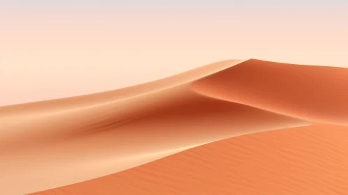 Golden Sand Dune Landscape in Remote Desert