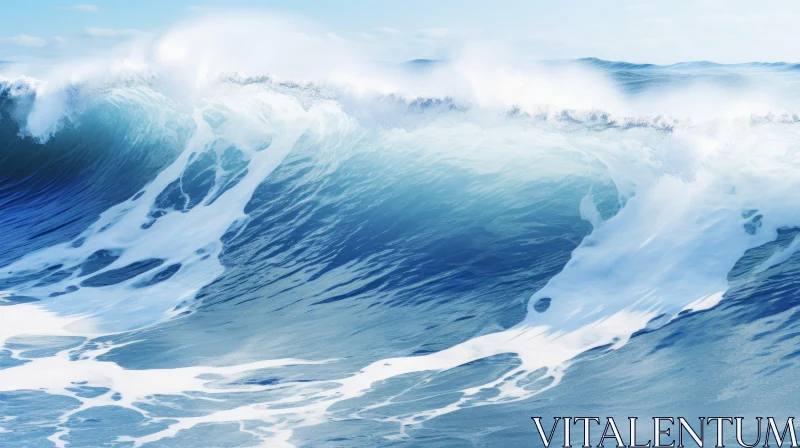 Majestic Ocean Wave Photography AI Image