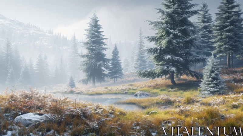 AI ART Majestic Mountain Valley Landscape