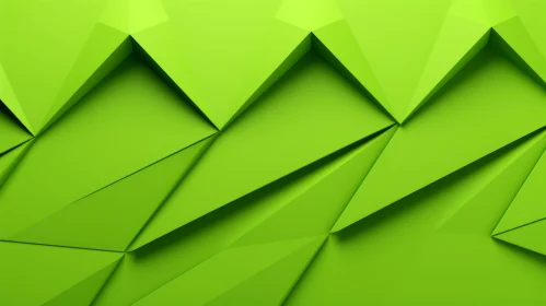 Abstract Green Geometric 3D Rendering