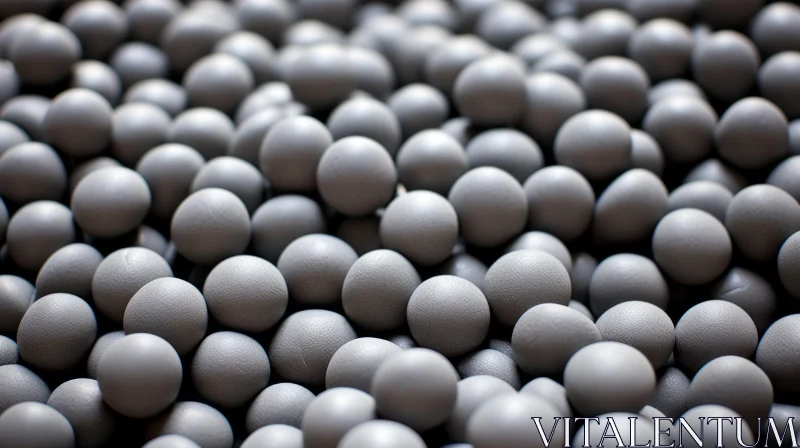Gray Rubber Balls Composition AI Image