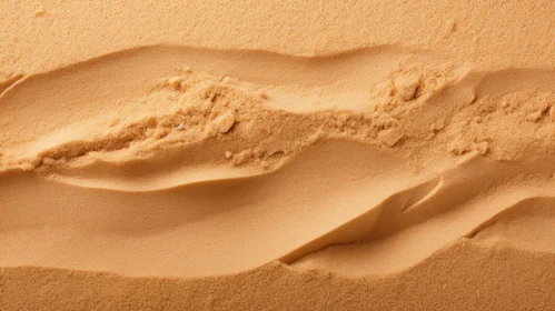 Rippled Light Brown Sand Texture Close-Up