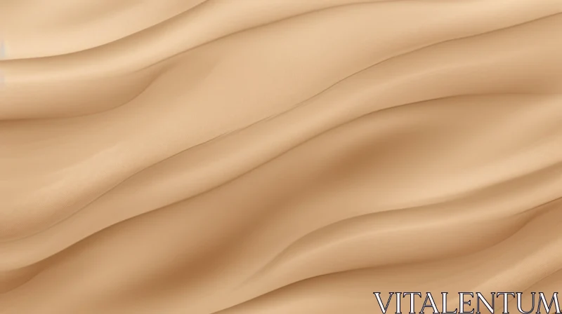 AI ART Beige Silk Fabric Close-Up | Soft Folds Background