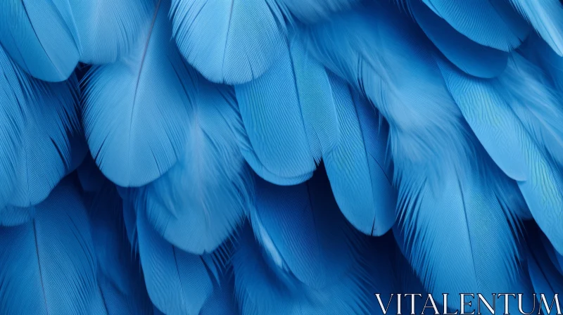 Blue Parrot Feathers Close-Up AI Image