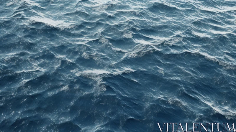Choppy Waves on Deep Blue Sea AI Image