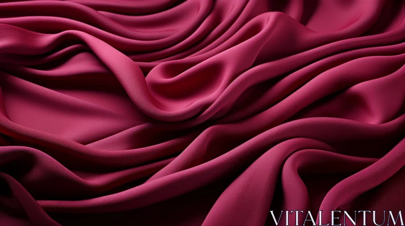 Luxurious Dark Pink Silk Fabric Texture AI Image
