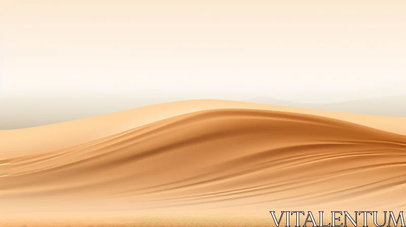 AI ART Serene Desert Sand Dunes under Blue Sky