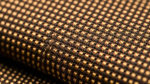 Intricate Black and Gold Geometric Fabric Pattern