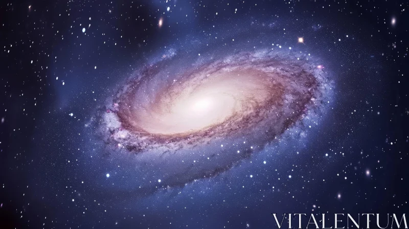 Stunning Spiral Galaxy Surrounded by Stars AI Image