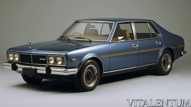 Vintage 1970's Automobile: Japanese Renaissance Inspired Masterpiece AI Image
