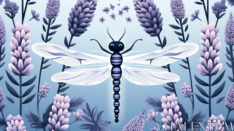 Beautiful Dragonfly Watercolor Painting | Nature Artwork AI Image