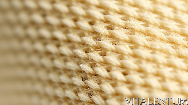 Beige Textile Fabric Close-Up: Diagonal Threads Texture AI Image