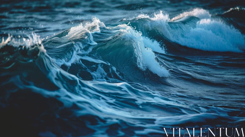 Impressive Ocean Wave Close-Up AI Image