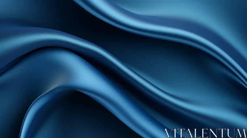 AI ART Luxurious Blue Silk Cloth | Elegant 3D Render