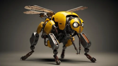 Steampunk Bee 3D Rendering