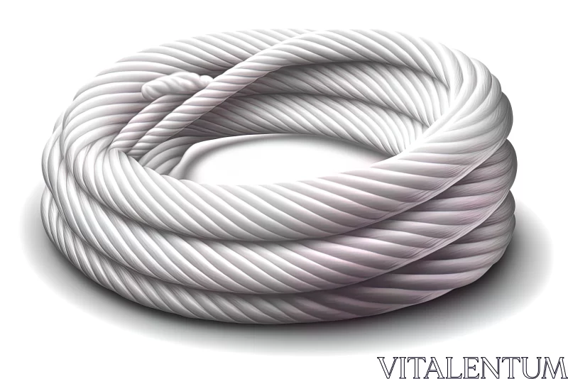 White Rope on White Background - Hyper-Realistic Oil Artwork Royalty-free  AI images —