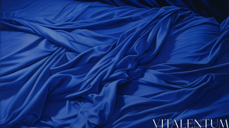 AI ART Elegant Blue Cloth Photography