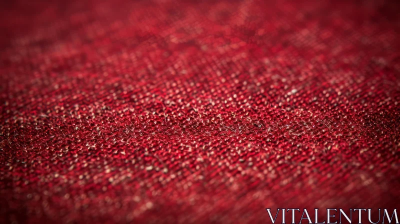 Luxurious Red Textured Fabric Close-Up AI Image