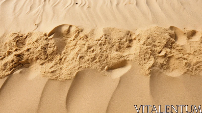 AI ART Majestic Sand Dune in Desert - Close-Up View