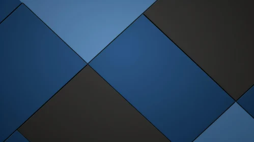 Modern Geometric Blue Gray Rectangles - 3D Rendering