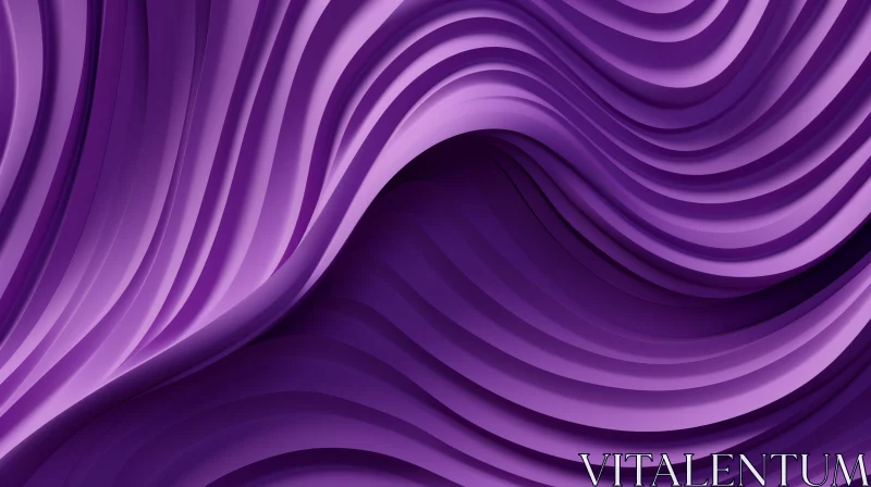 Purple Wavy Shapes | Abstract 3D Rendering AI Image