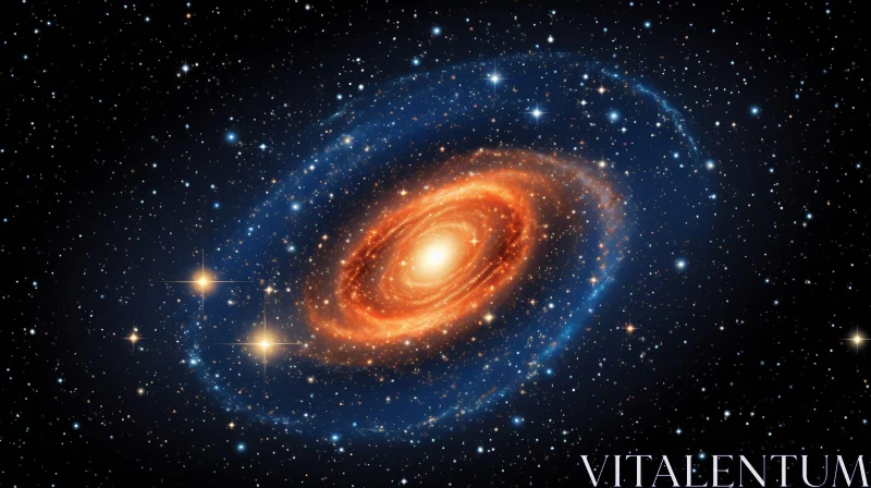 AI ART Stunning Spiral Galaxy in Space