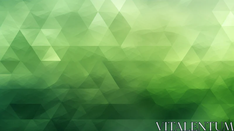 Green Abstract Geometric Background AI Image