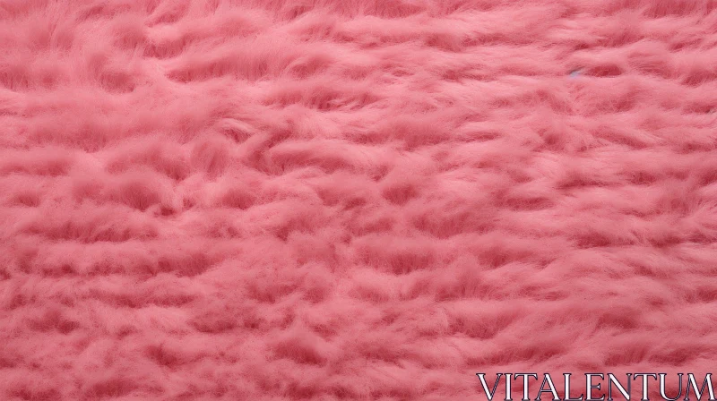 Soft Pink Fur Fabric Texture Close-Up AI Image